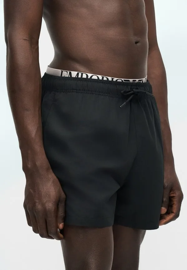 Плавки с логотипом logoband Emporio Armani, Black — фото 4