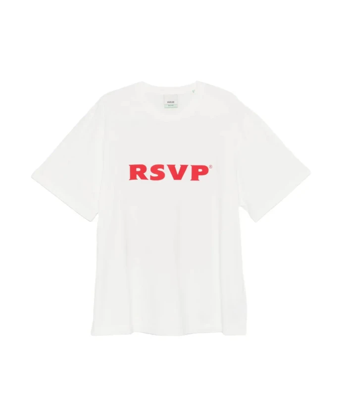 

Футболка с короткими рукавами и воротником-стойкой Agolde, белый