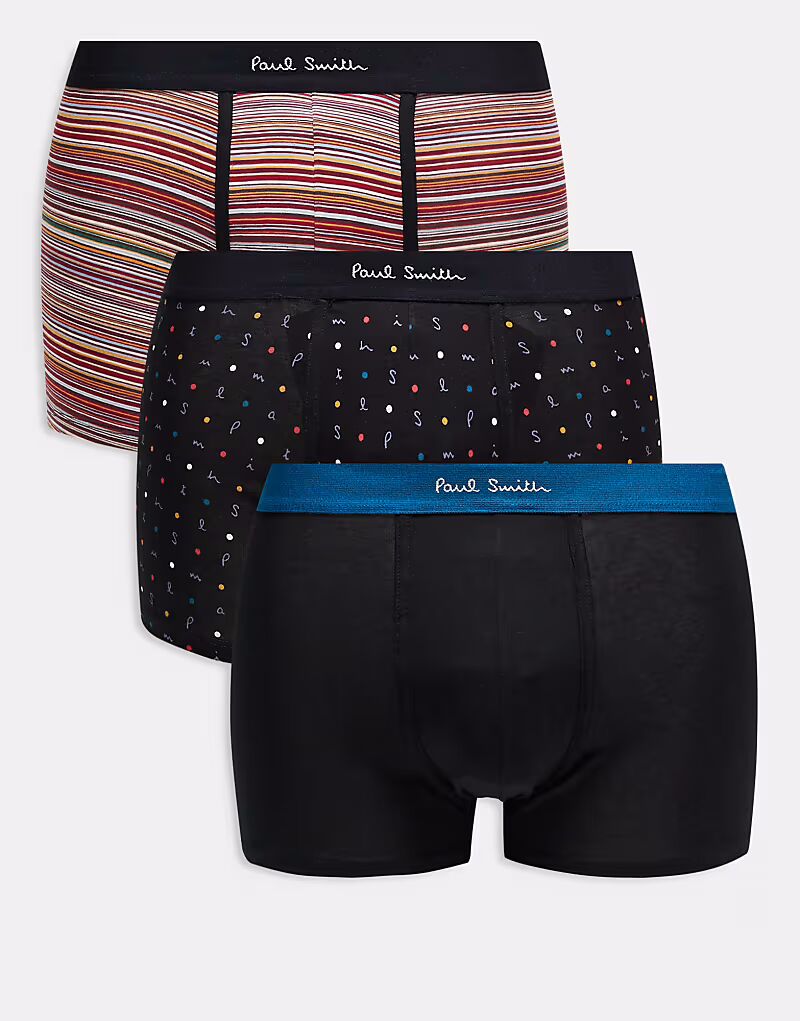 

Трусы Paul Smith 3 pack logo trunks in multi
