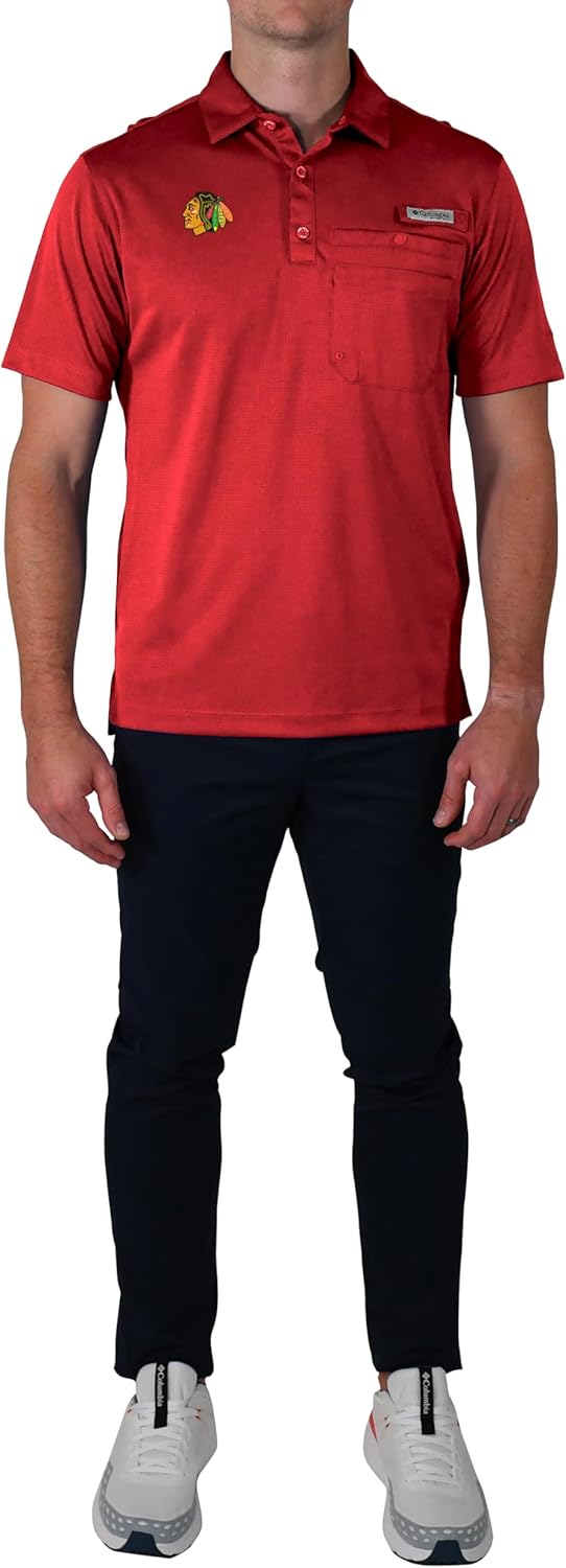 

Columbia Golf мужская футболка поло Chicago Blackhawks Flycaster, Intense Red, Черный, Columbia Golf мужская футболка поло Chicago Blackhawks Flycaster, Intense Red