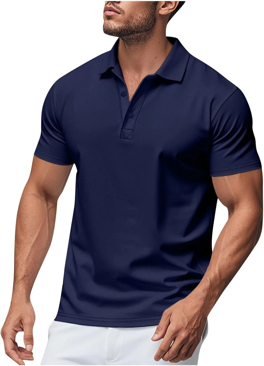 

Мужская футболка для гольфа с коротким рукавом, классический крой, влагоотводящая OSFVNOXV