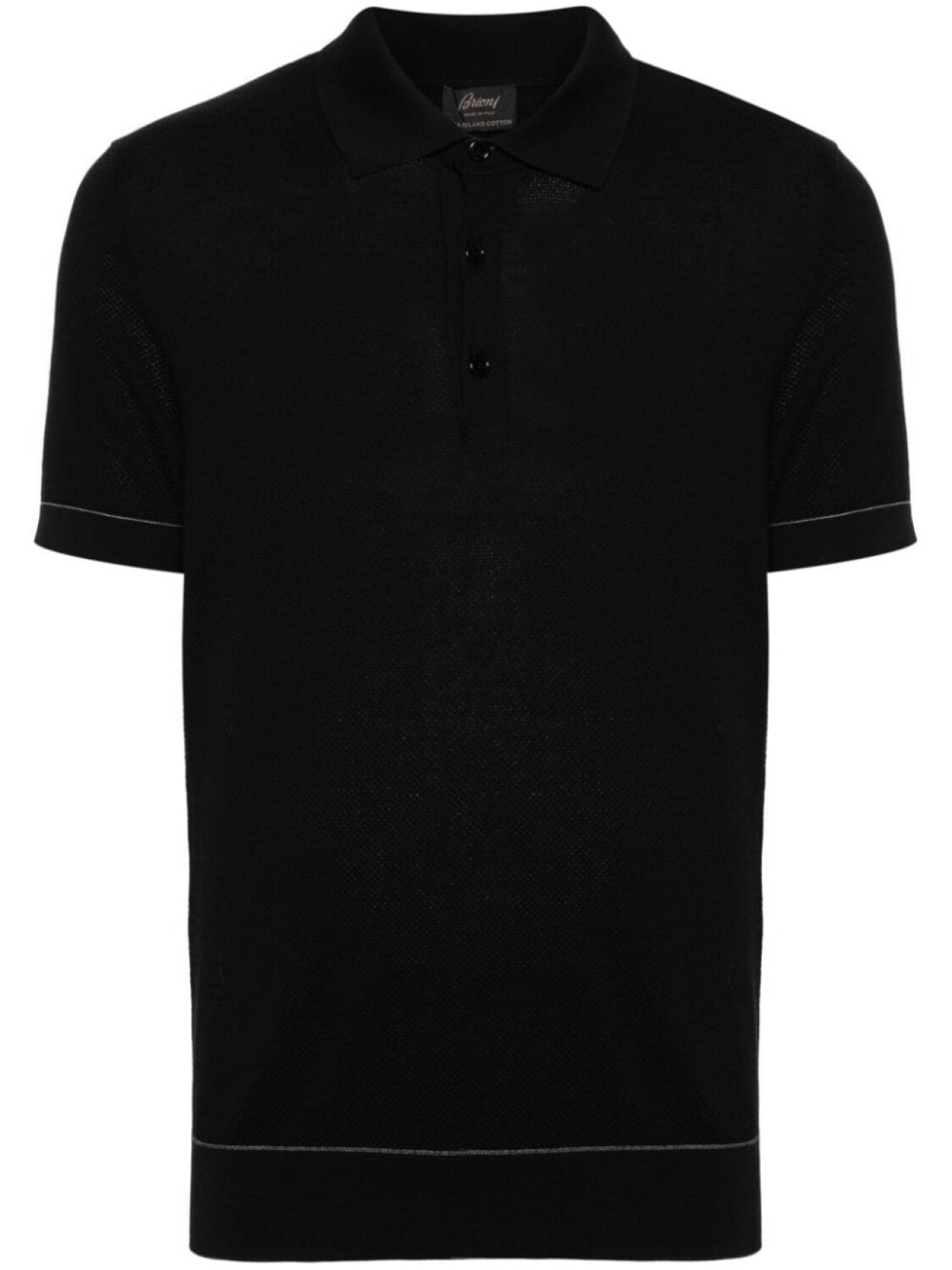 

Brioni рубашка поло из ткани пике, черный