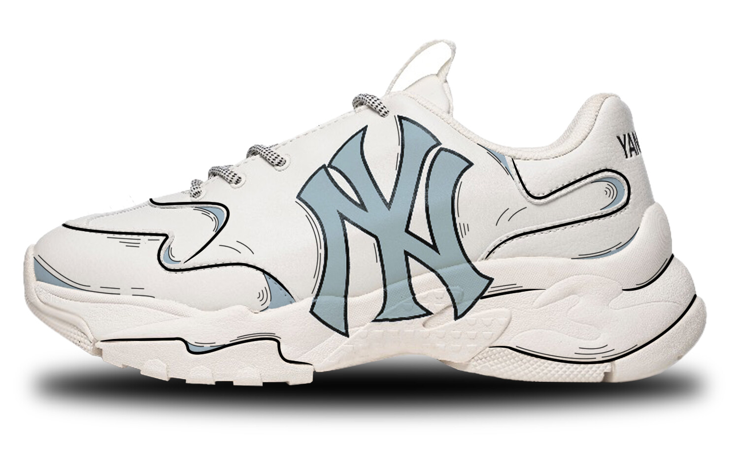 

Кроссовки MLB Big Ball Chunky Chunky Sneakers Unisex Low-top White/blue, белый
