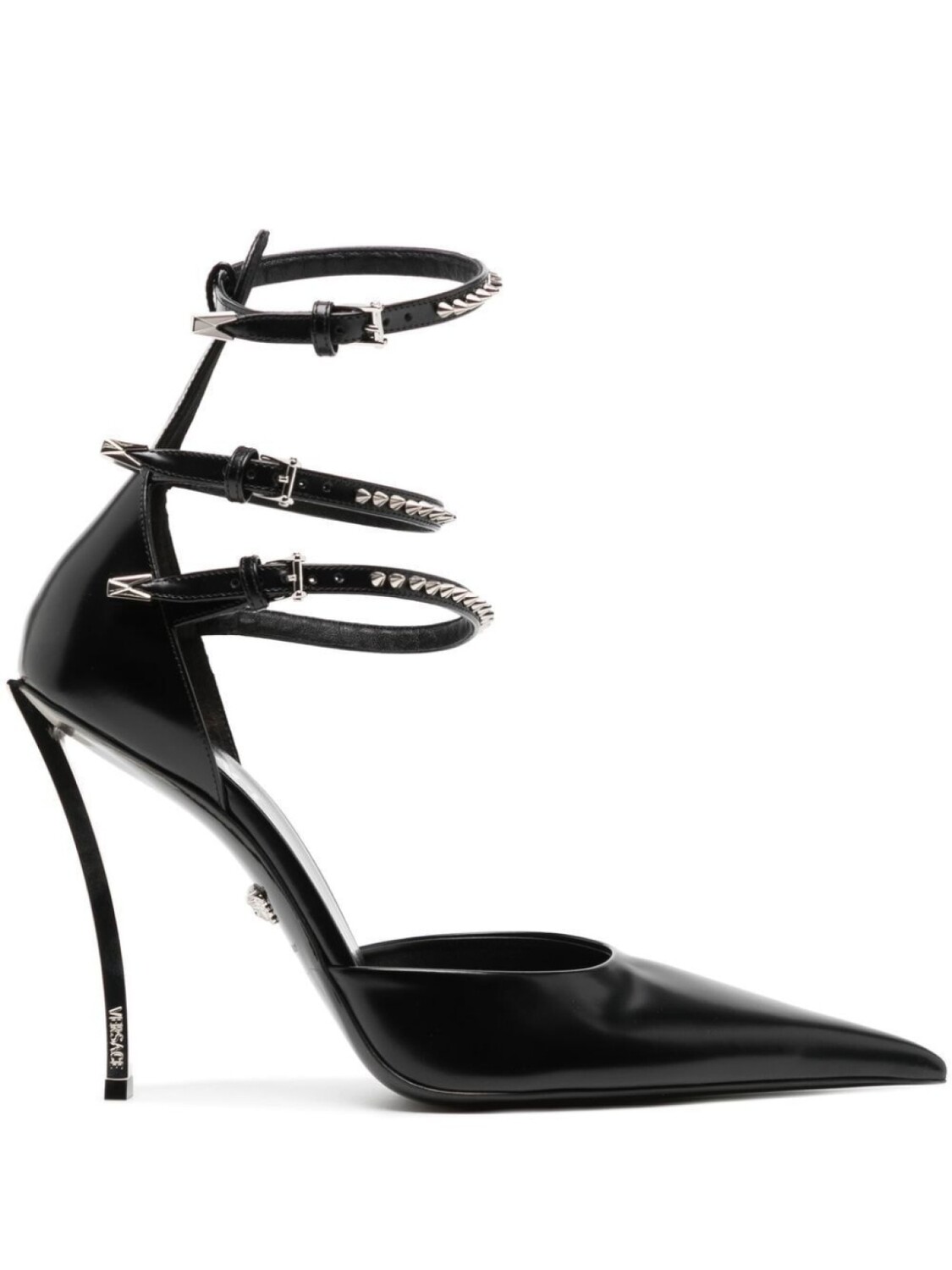 

Versace туфли Pin-Point с пряжкой, черный