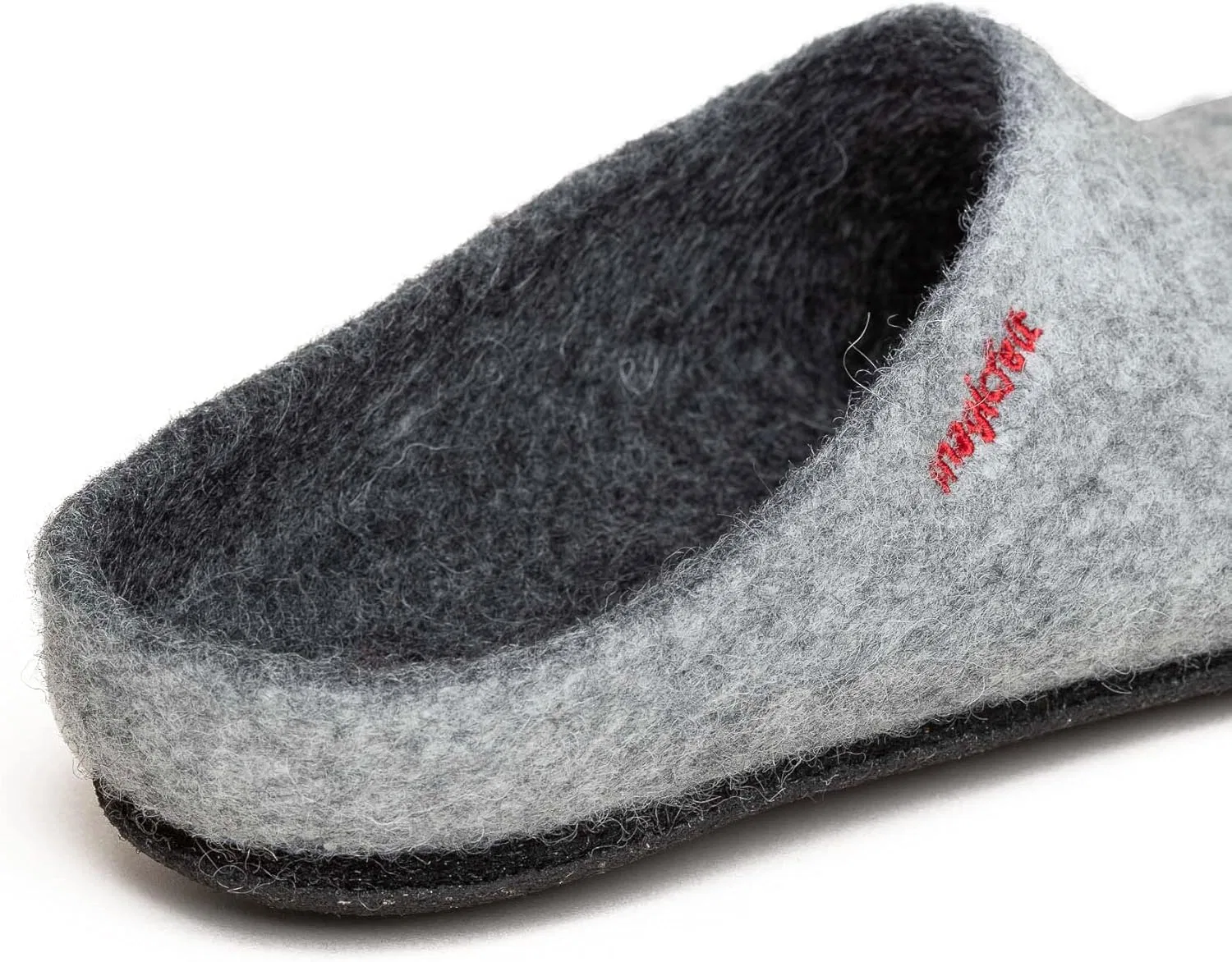 Тапочки MagicFelt AN 709 из чистой натуральной шерсти для мужчин и женщин - нескользящие и анатомической формы, Lightgrey — фото 3