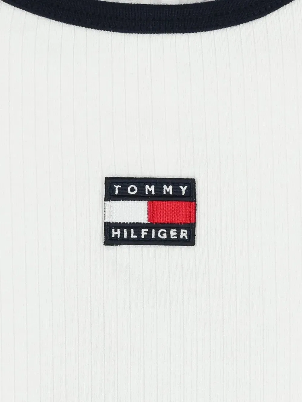 Футболка с ребристой отделкой Tommy Hilfiger Junior, белый — фото 3