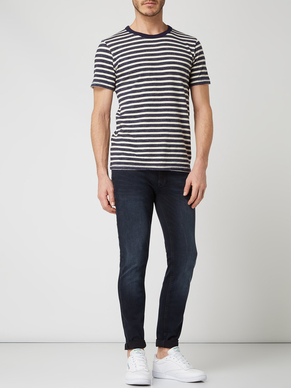 

Джинсы облегающего кроя стретч, модель «Лиам» Jack & Jones, темно-синий