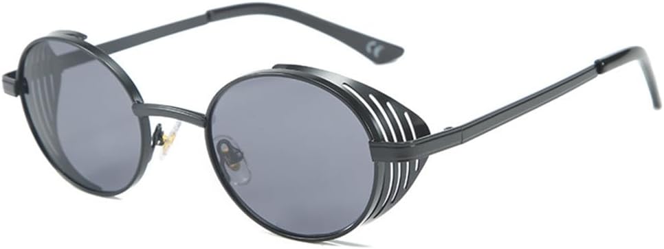 

Овальные панк-винтажные солнцезащитные очки для женщин и мужчин, круглые солнцезащитные очки для женщин в стиле стимпанк, ретро-очки с защитой от УФ-излучения UV400 MTZJH, 1