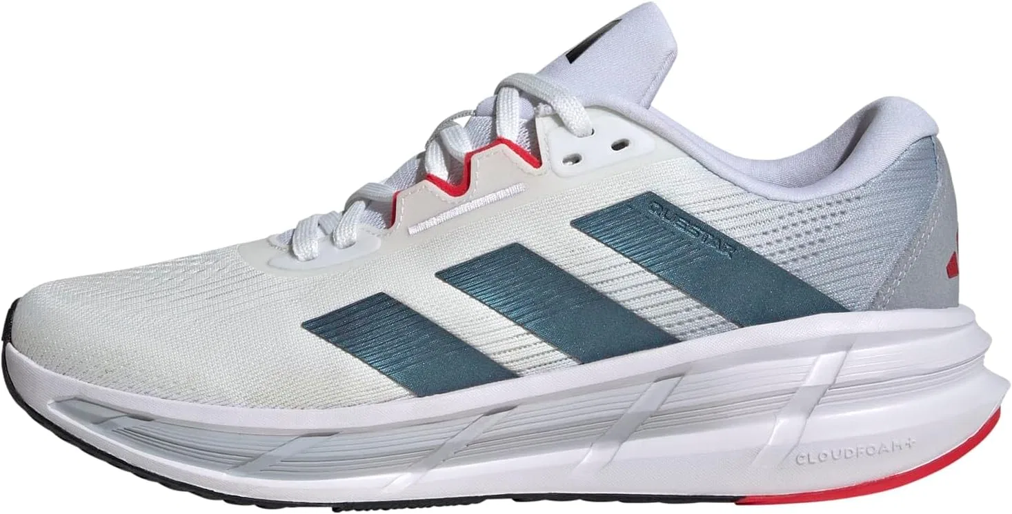 Мужские беговые кроссовки Adidas Questar 3, Cloud White Core Black Pure Ruby