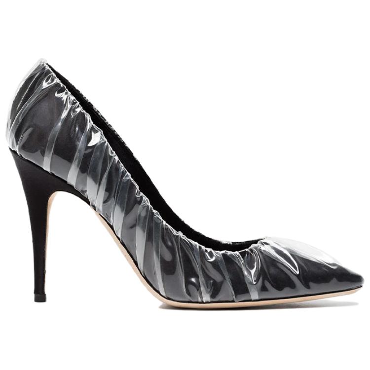 OFF WHITE C/O Jimmy Choo Black Anne 100 ПВХ атласные туфли-лодочки OFF-WHITE — фото 3