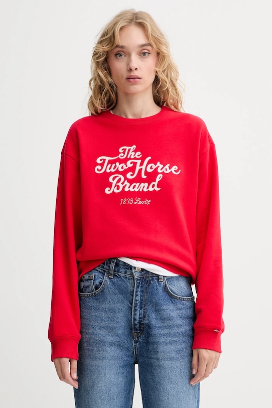 

Хлопковая толстовка Levi'S, красный