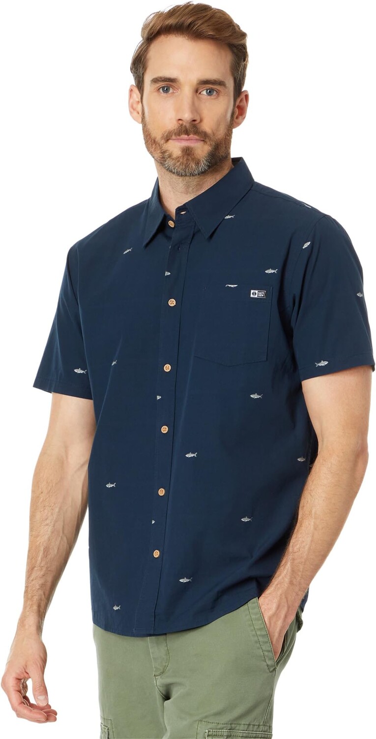 

Рубашка Salty Crew Bruce Short Sleeve Woven, темно-синий
