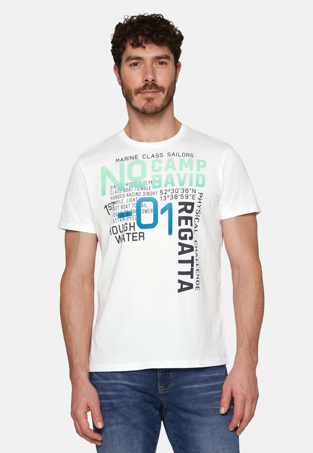 

Футболка с принтом MIT COLOUR GRADIENT PRINT Camp David, белый