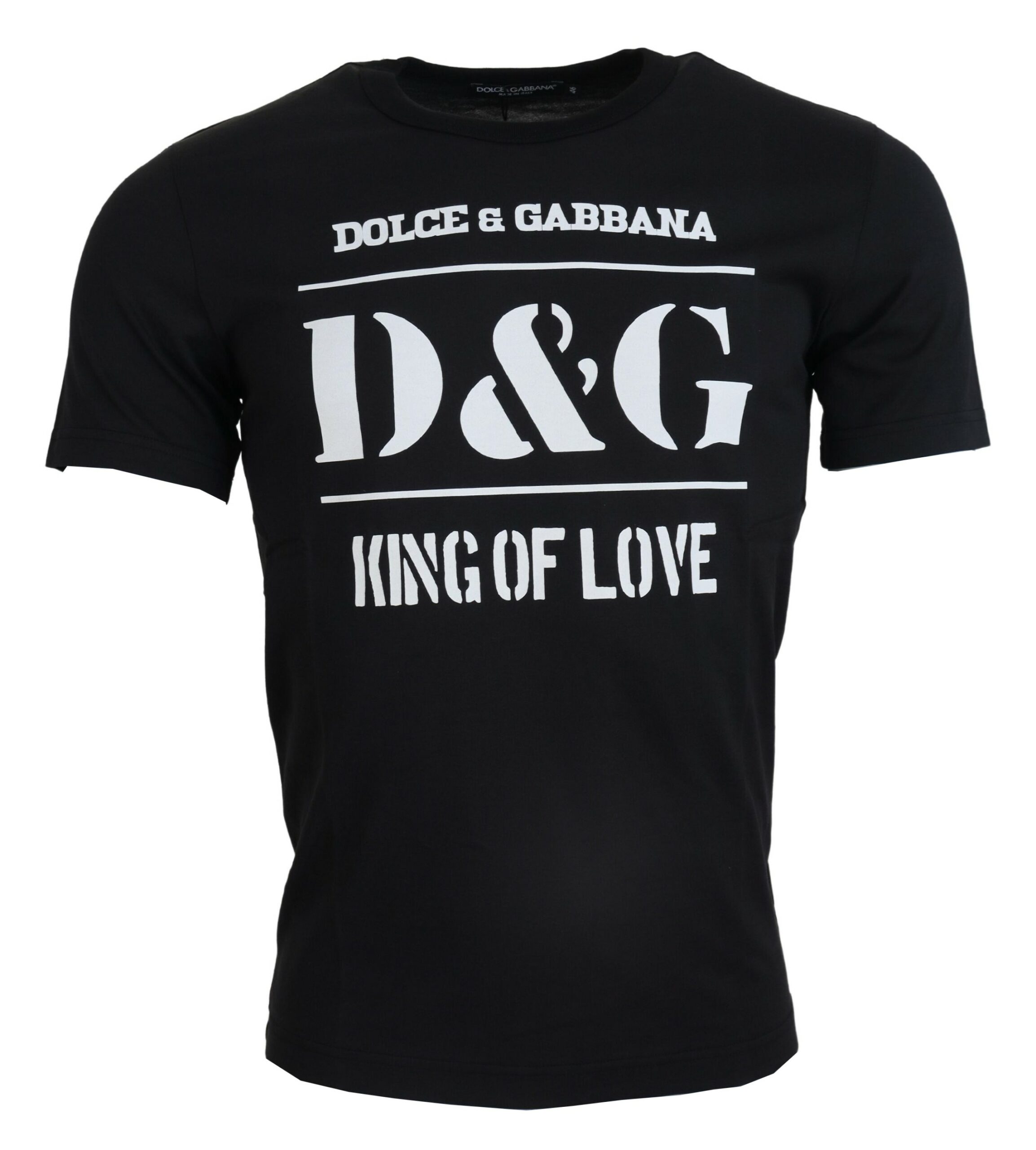 

Элегантная хлопковая футболка с круглым вырезом синего цвета Dolce & Gabbana