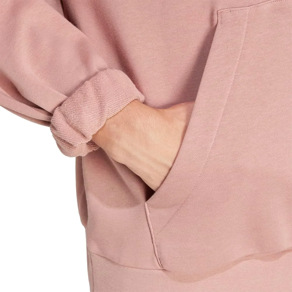 Толстовка Adidas Essentials Loose-Fit 3 Bar Logo French Terry Casual Outerwear - розовая — фото 4