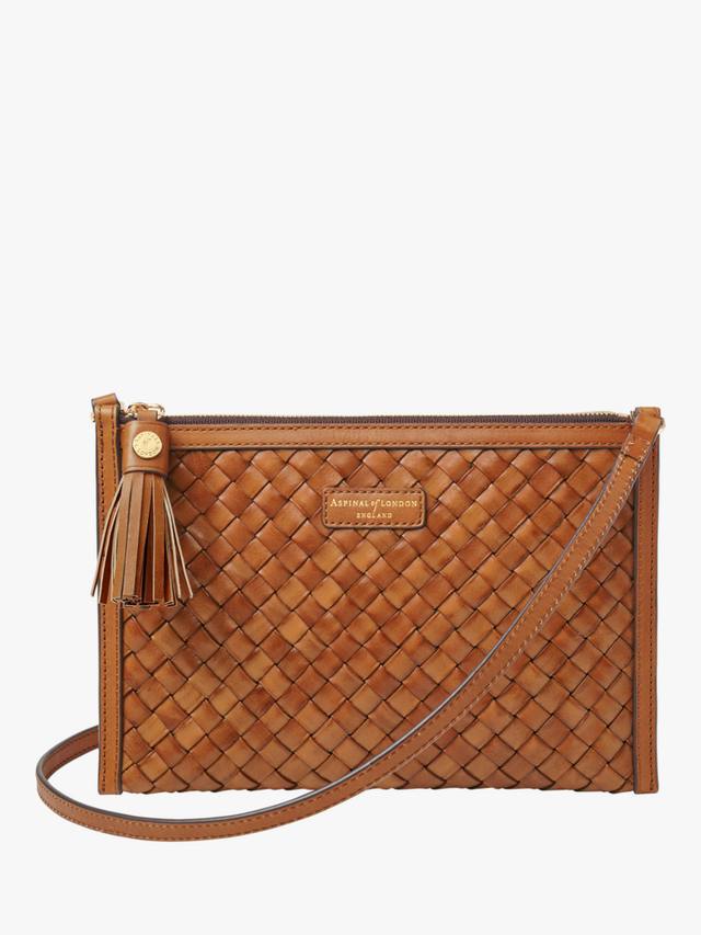 

Плетеная сумка-кроссбоди Island Aspinal of London, Chestnut