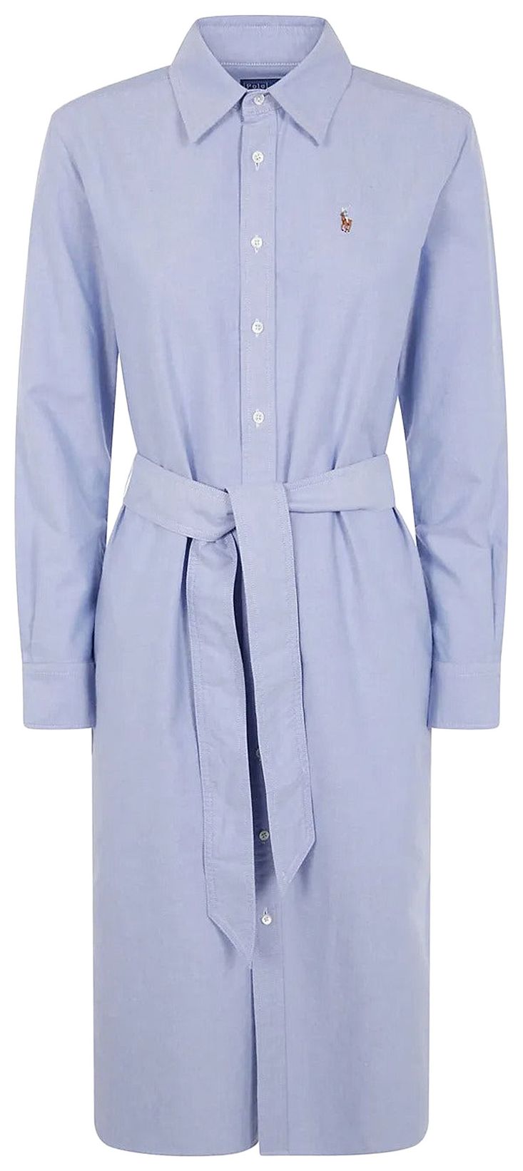 

Платье-рубашка с длинными рукавами Polo Ralph Lauren, синий