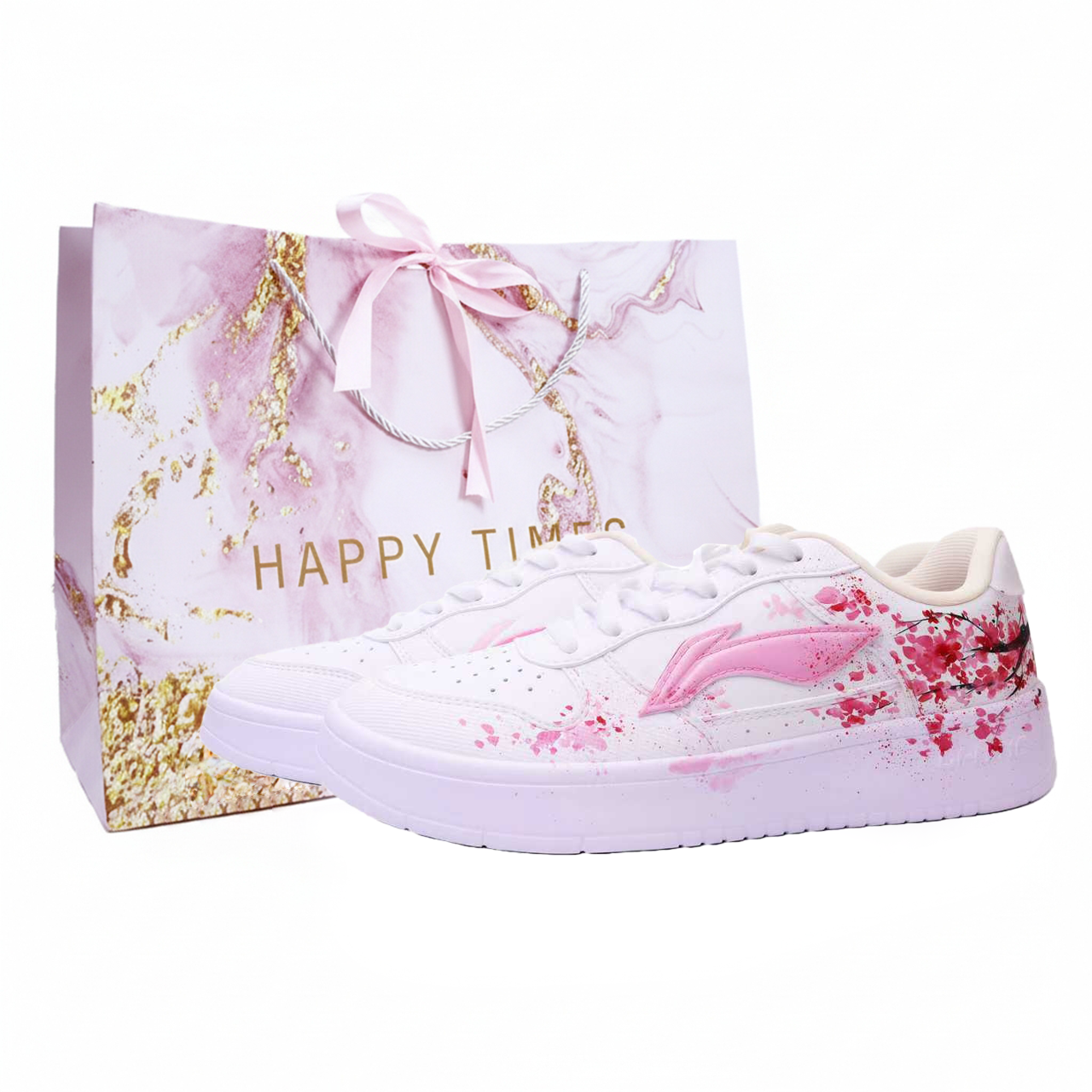 Понтонные лодки легкие и дышащие низкие кроссовки для скейтбординга unisex LINING, светло-красный розовый