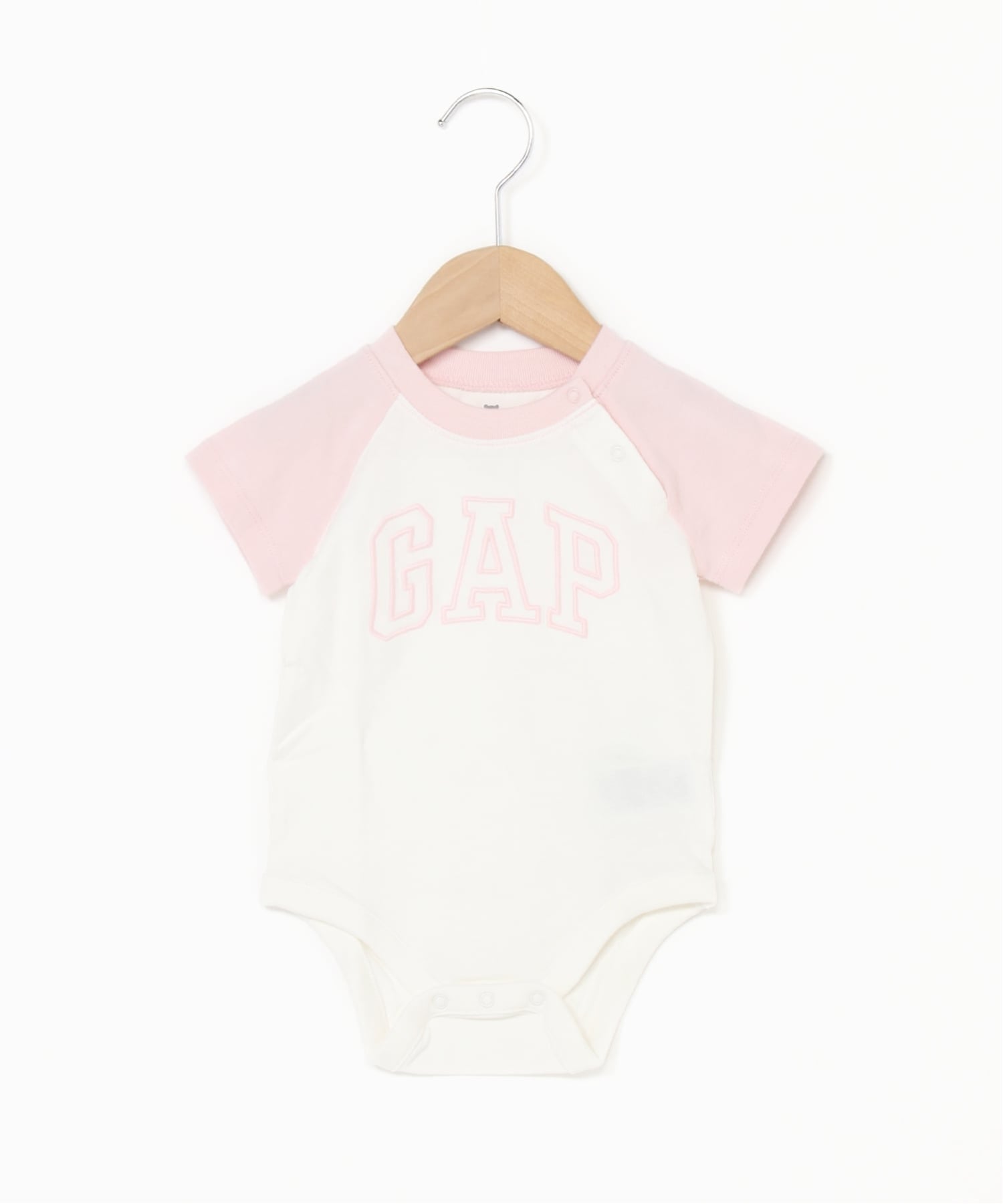 Боди из органического хлопка с логотипом и рукавами реглан Детское Gap, SPRING_PINK — фото 4