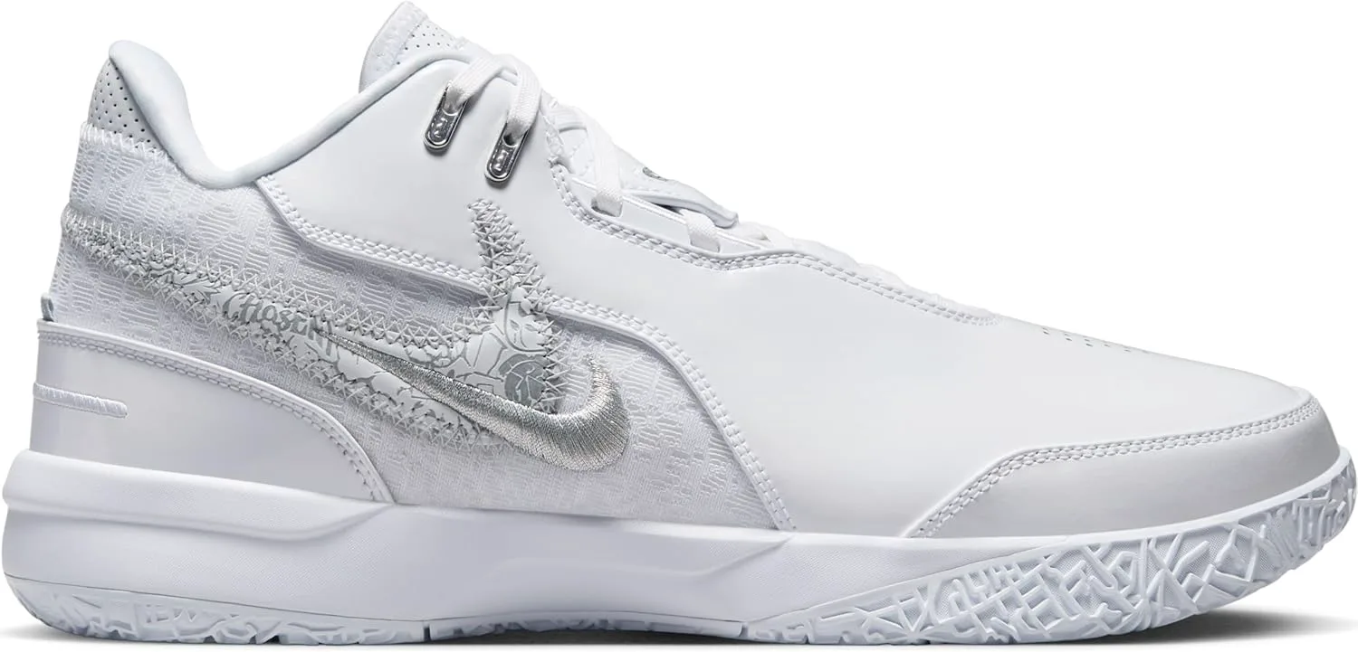 Мужские баскетбольные кроссовки Nike Lebron NXXT Gen AMPD, белый/металлик серебристый/серый — фото 2