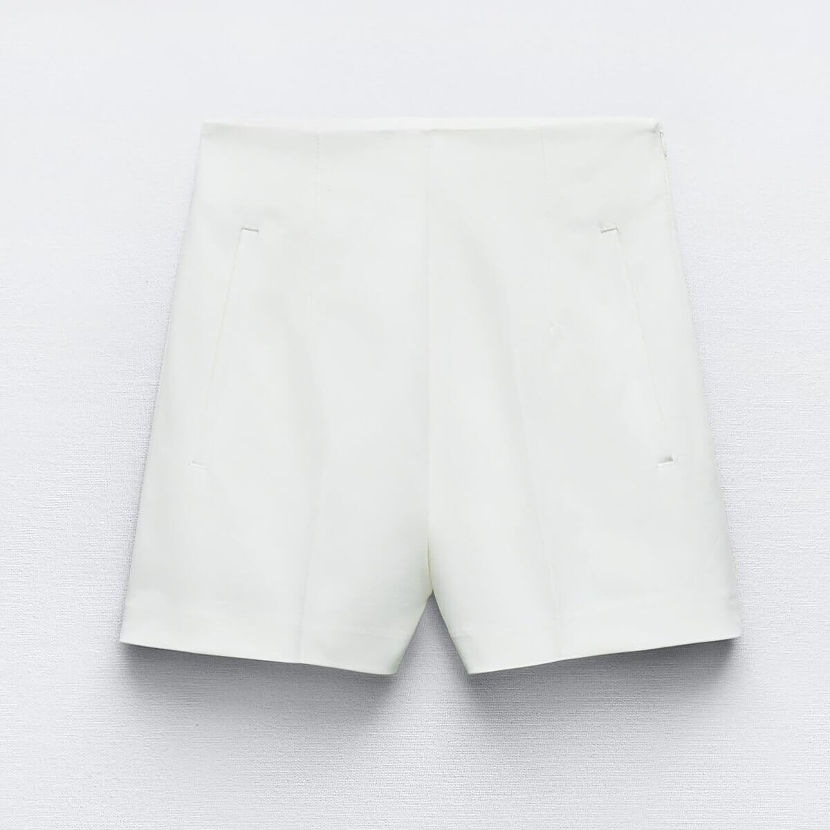 

Шорты Zara High-waist Bermuda, белый