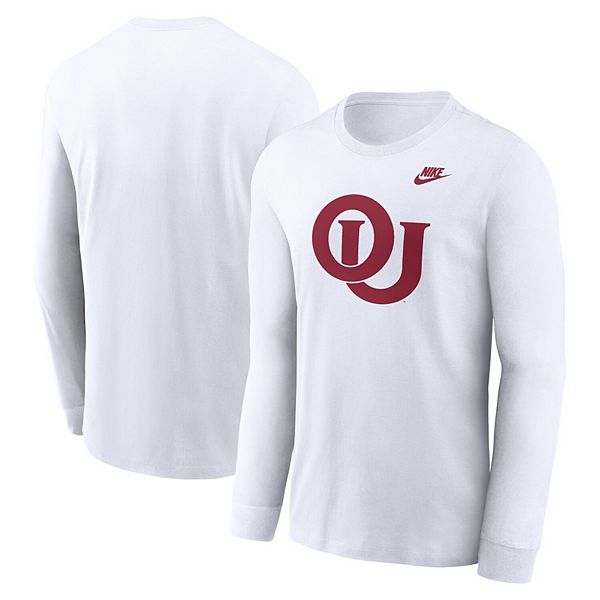 

Мужская белая футболка с длинным рукавом Oklahoma Sooners Legacy Primary Logo Nike