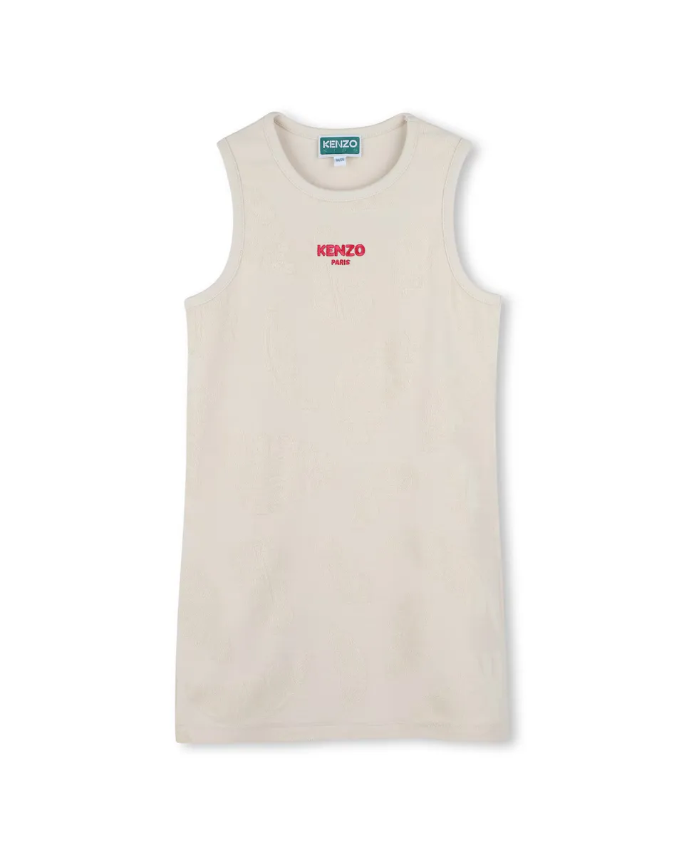 

Платье для девочки из розового хлопка Kenzo Kids, цвет Rosa