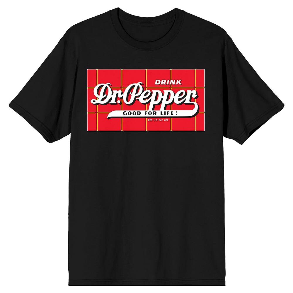 

Мужская футболка Dr. Pepper Drink Dr. Pepper с рисунком Licensed Character, черный