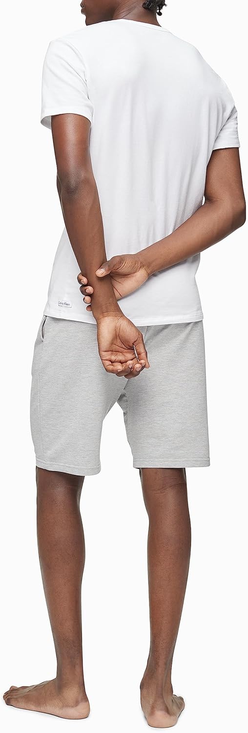 Комплект из 3 мужских нижних маек Calvin Klein из хлопка и эластичной ткани, 3 Classic White Vneck — фото 3