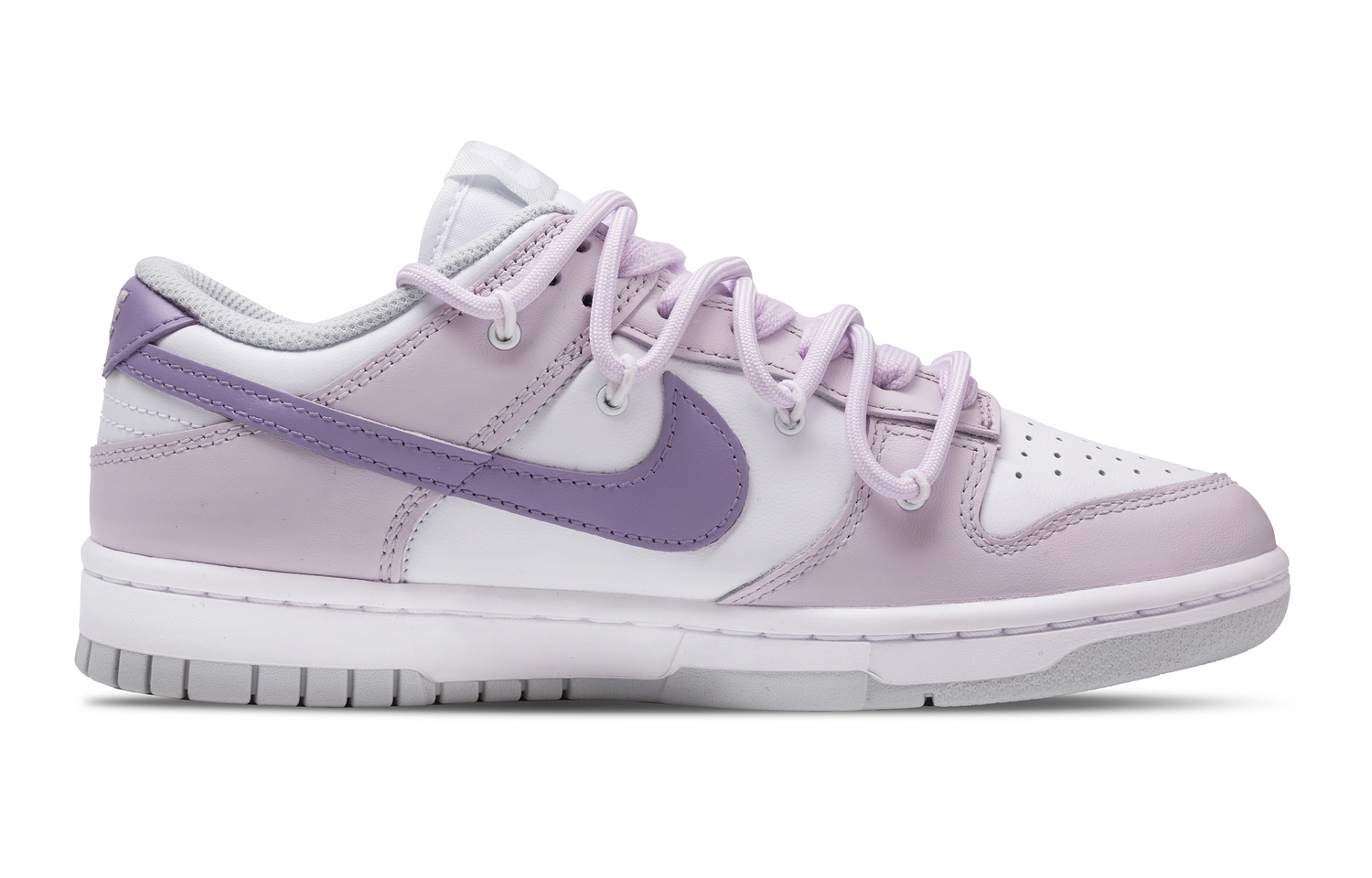 Nike Женские скейтерские кросcовки Dunk с противоскользящей подошвой и устойчивостью к истиранию, низкие, светло-лавандовые, цвет Light Lavender — фото 3