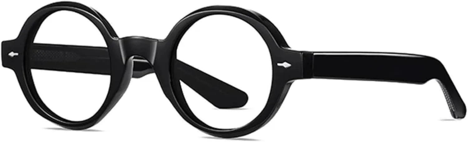 

Ретро круглые панк-солнцезащитные очки для мужчин, модные, прозрачные, с защитой от синего света, женские, роскошные, с заклепками, UV400 TYUVIVO, Black Clear