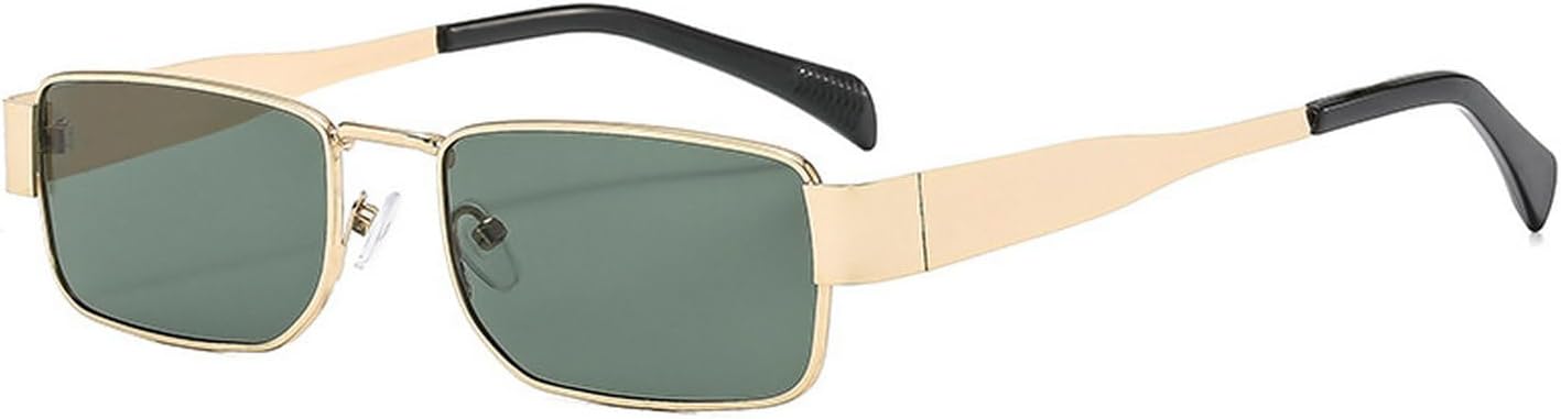 

Laureles Модные солнцезащитные очки в металлической оправе квадратной формы для женщин, винтажные прямоугольные солнцезащитные очки для мужчин, панк-очки, женские и мужские, C4