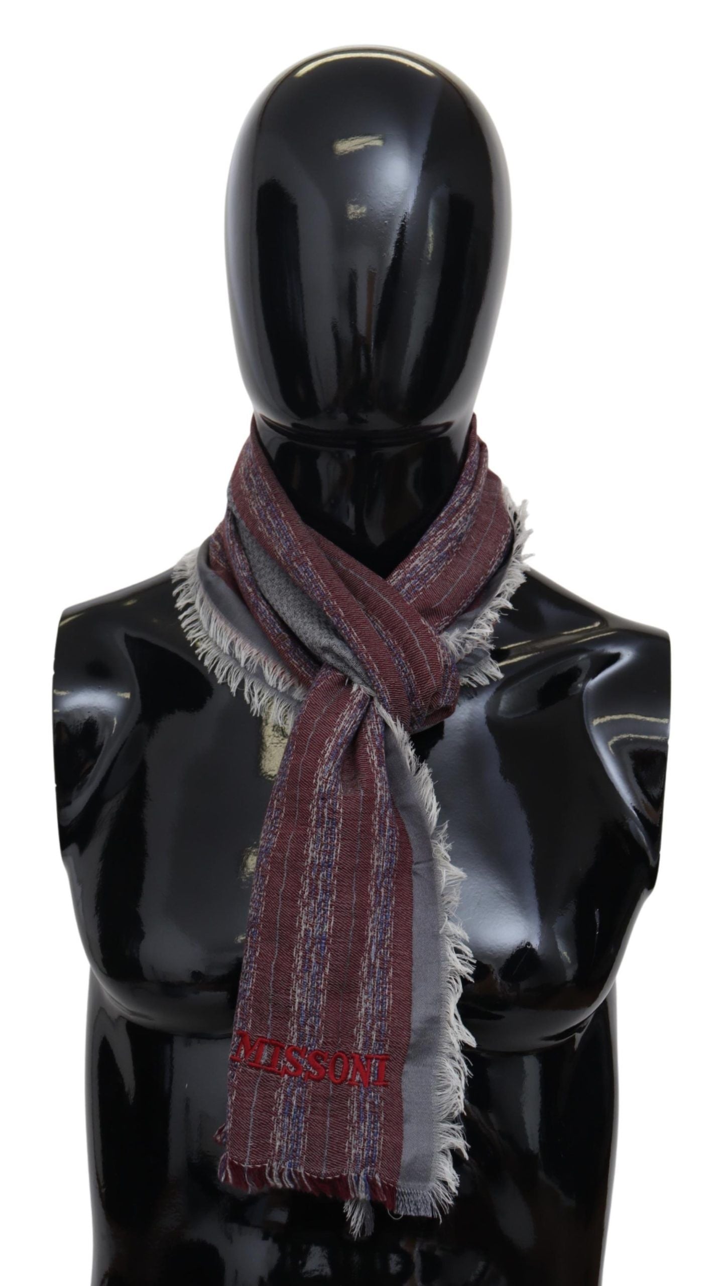 

Мужской шарф Missoni Elegant Wool Striped Logo, мультиколор