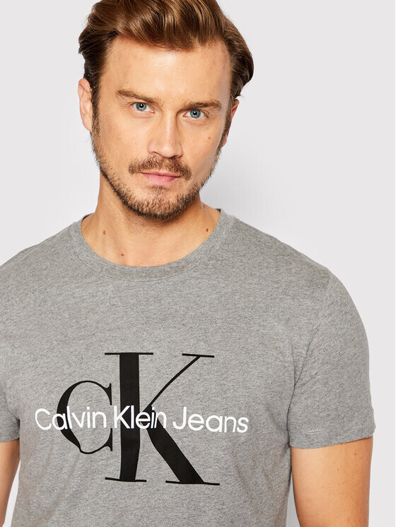 Футболка узкого кроя Calvin Klein, серый — фото 4