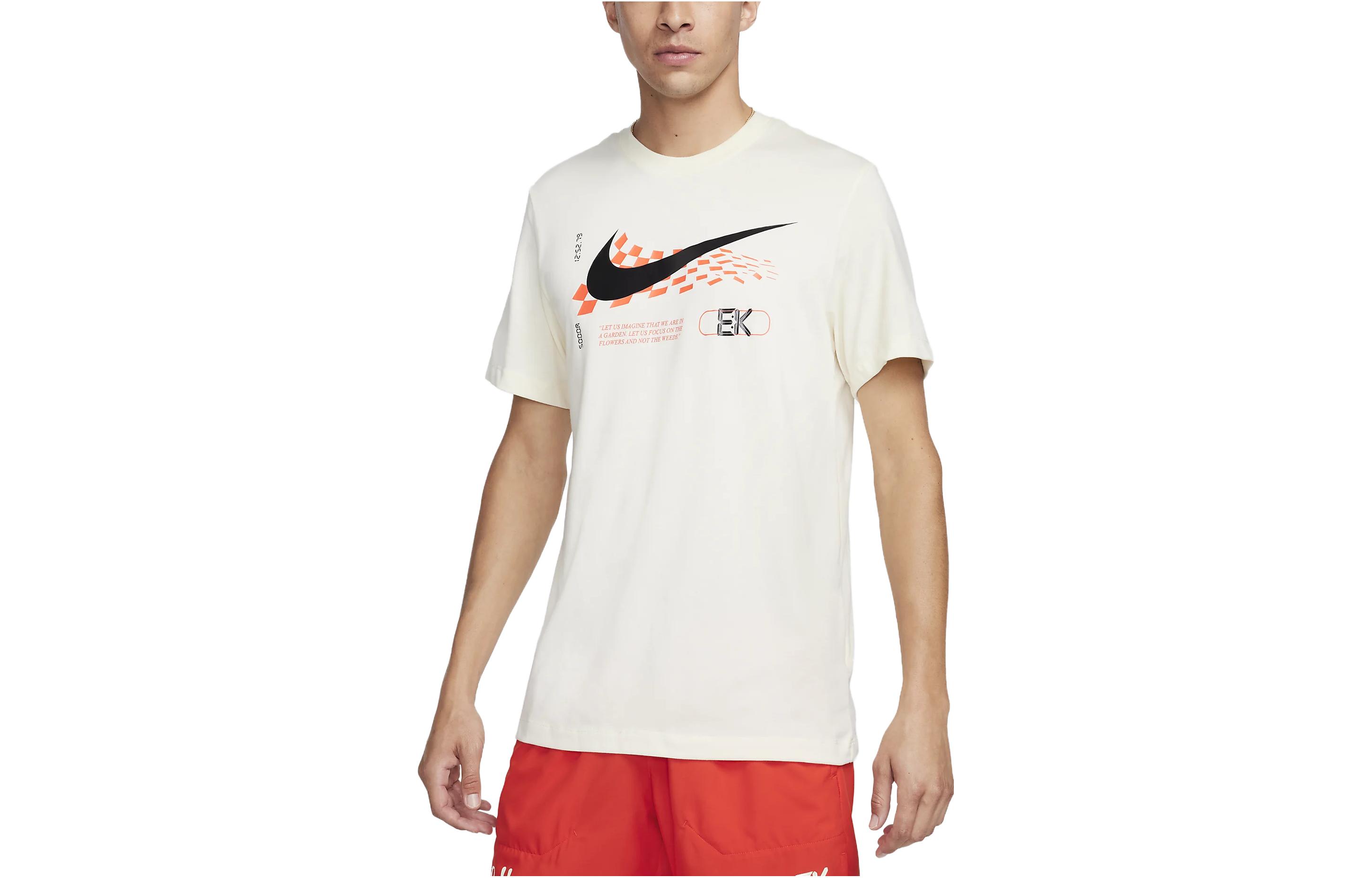 

Nike Футболка мужская Ecru с круглым вырезом, умеренно прямой крой, Бежевый, Nike Футболка мужская Ecru с круглым вырезом, умеренно прямой крой