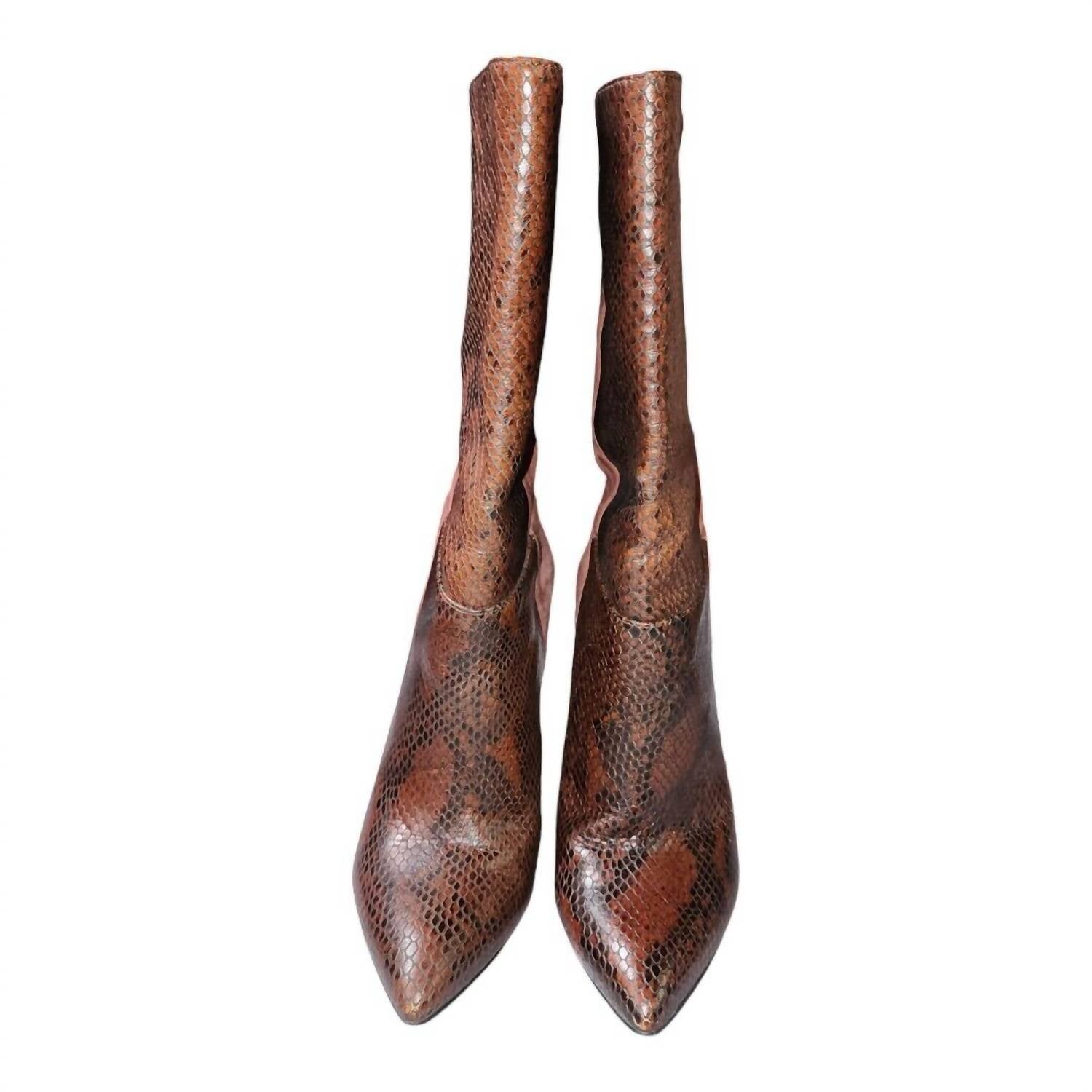 Ботинки Kolby из замши с эффектом змеиной кожи 42 GOLD, цвет snake leather suede — фото 4