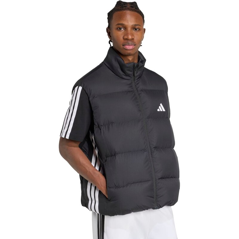 Стеганый жилет Essentials Climawarm с тремя полосками Adidas, черный — фото 4