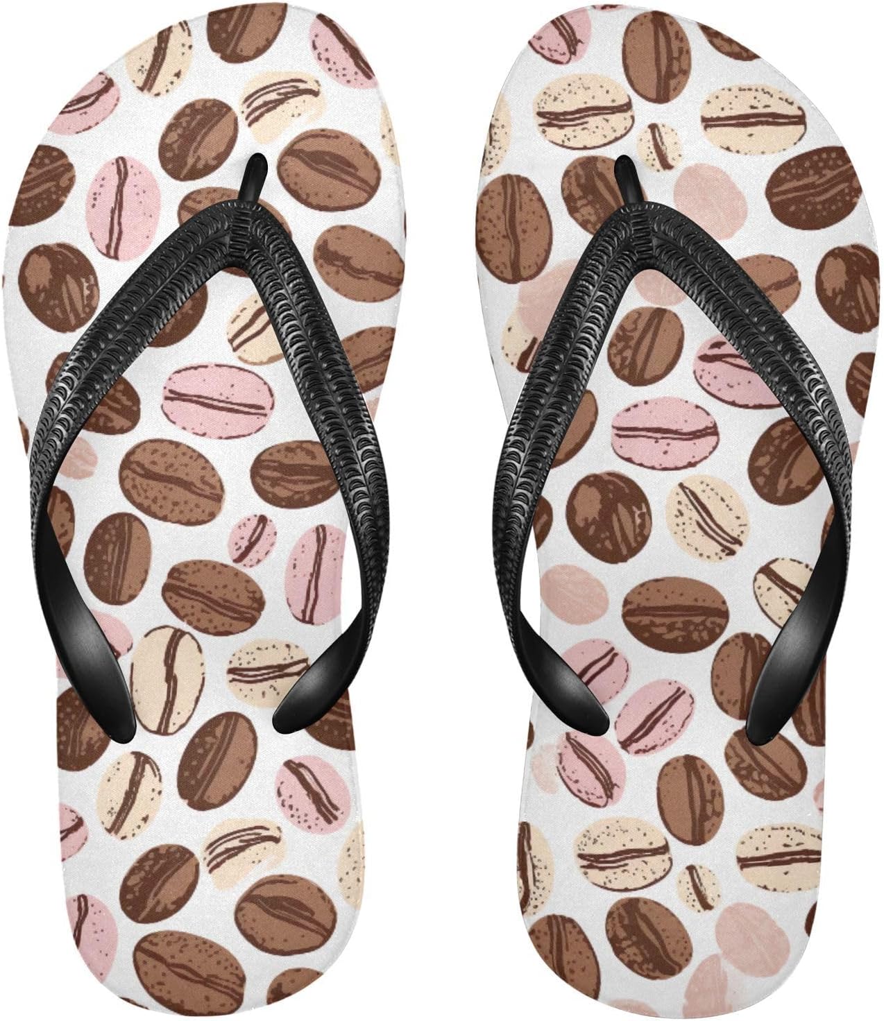 

Цветные простые шлепанцы с коричневыми кофейными зернами, пляжные шлепанцы-душ, резиновые нескользящие летние тапочки для мужчин и женщин Sinestour
