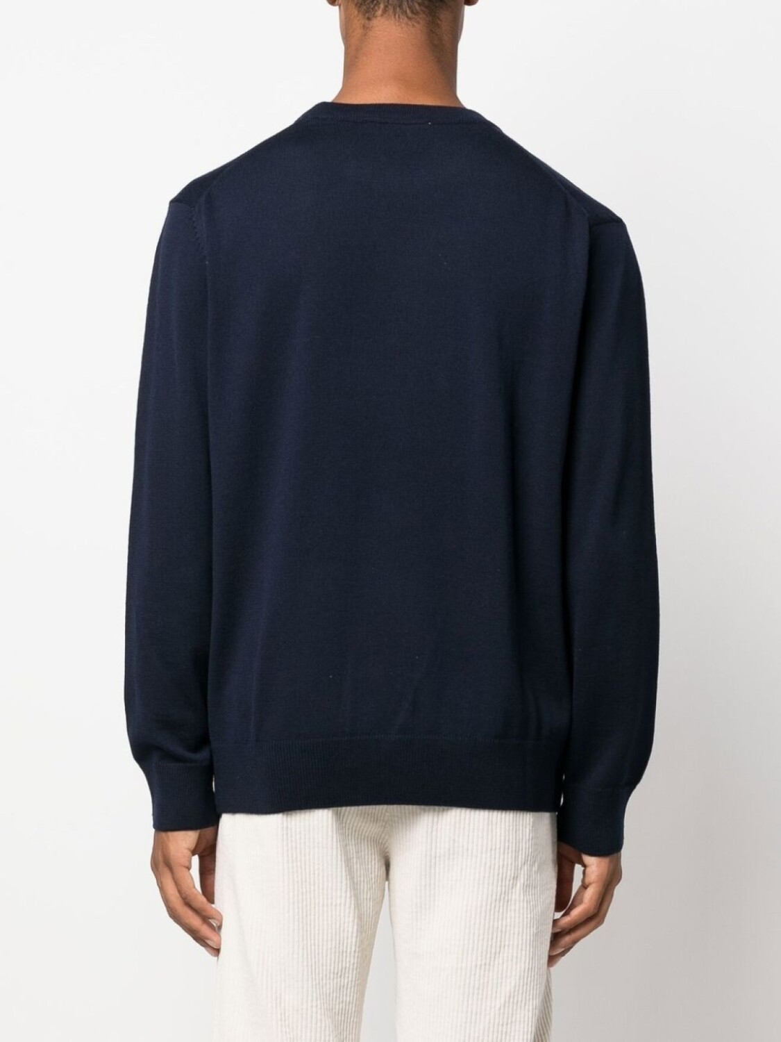 

Maison Kitsuné шерстяной джемпер с нашивкой, синий