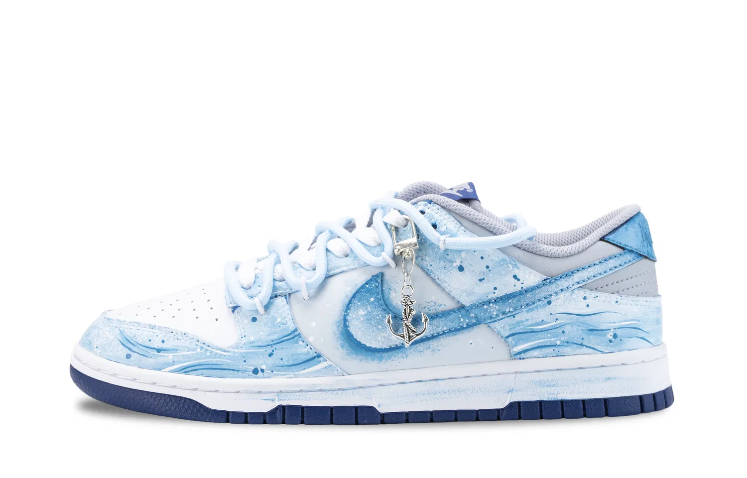 Кроссовки низкие Nike Dunk Retro Blue White — фото 3