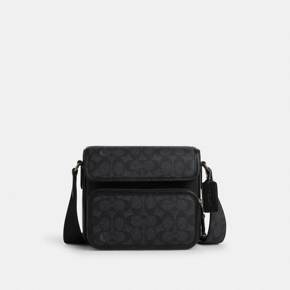 

Сумка кросс-боди Coach Sullivan Flap Crossbody Bag, серый/угольный/черный