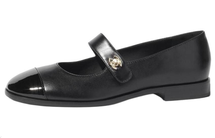 Туфли Mary Jane 2 см Женские Черные CHANEL
