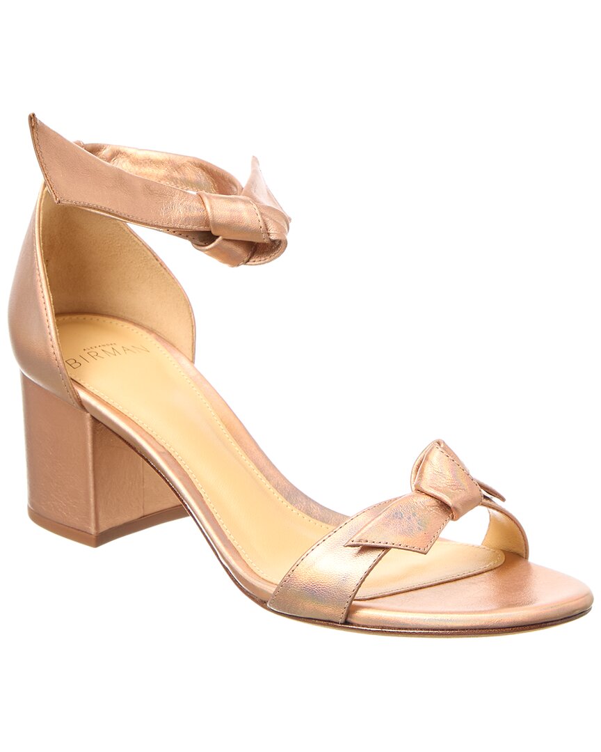 Александр Бирман Кларита Блок 60 Кожаные сандалии Alexandre Birman, золотой
