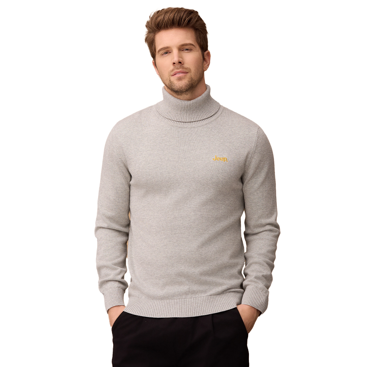 

Свитер Jeep, светло-серый