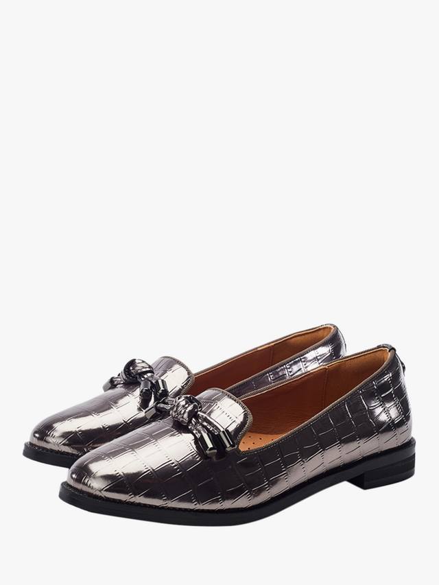 Fillipa Patent Mocc Croc Loafers с узлом и кисточкой Moda in Pelle — фото 2