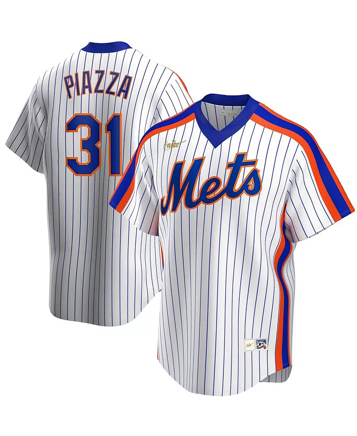 Мужская бейсбольная майка Mike Piazza белого цвета New York Mets Home из коллекции Cooperstown Collection Nike — фото 2
