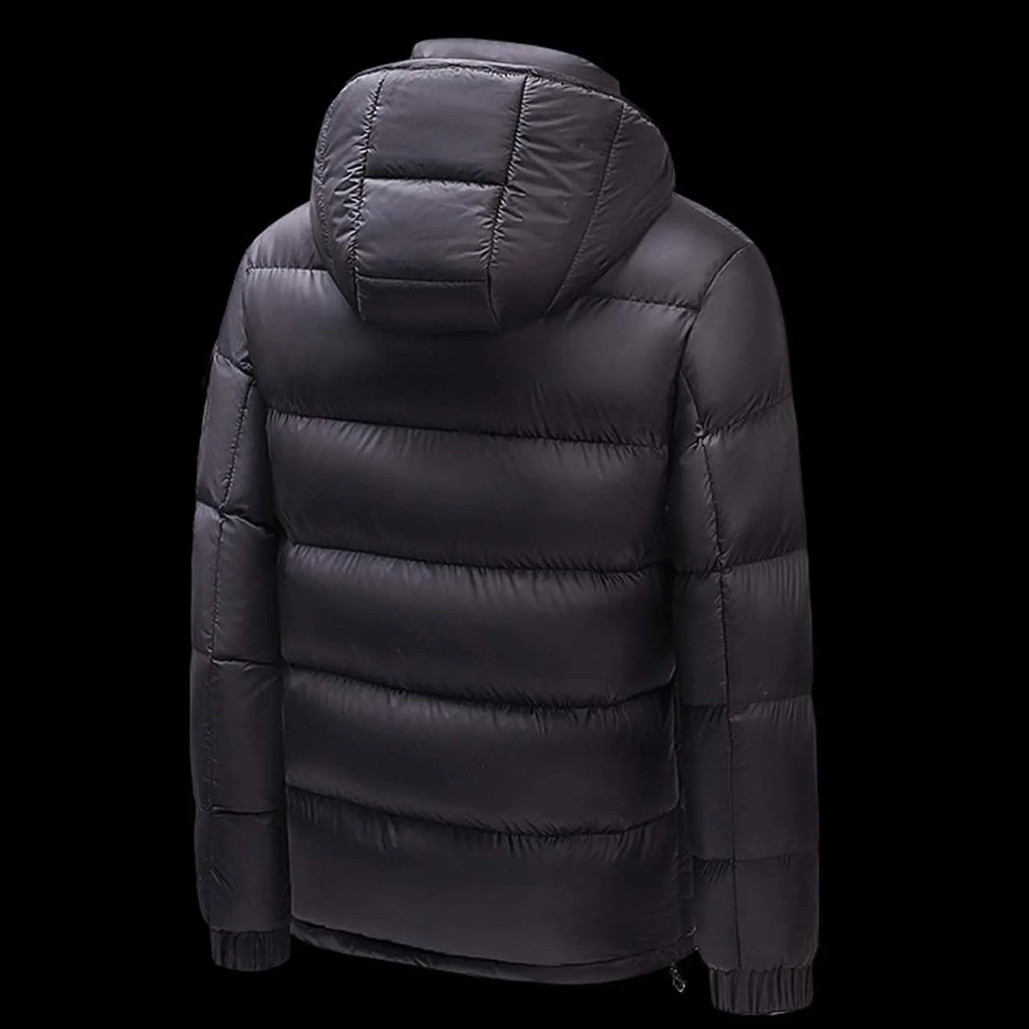 Мужская пуховик Bubble Coats утепленная пуховая куртка зимняя легкая складная стеганая куртка верхняя одежда с капюшоном Generic, черный — фото 4