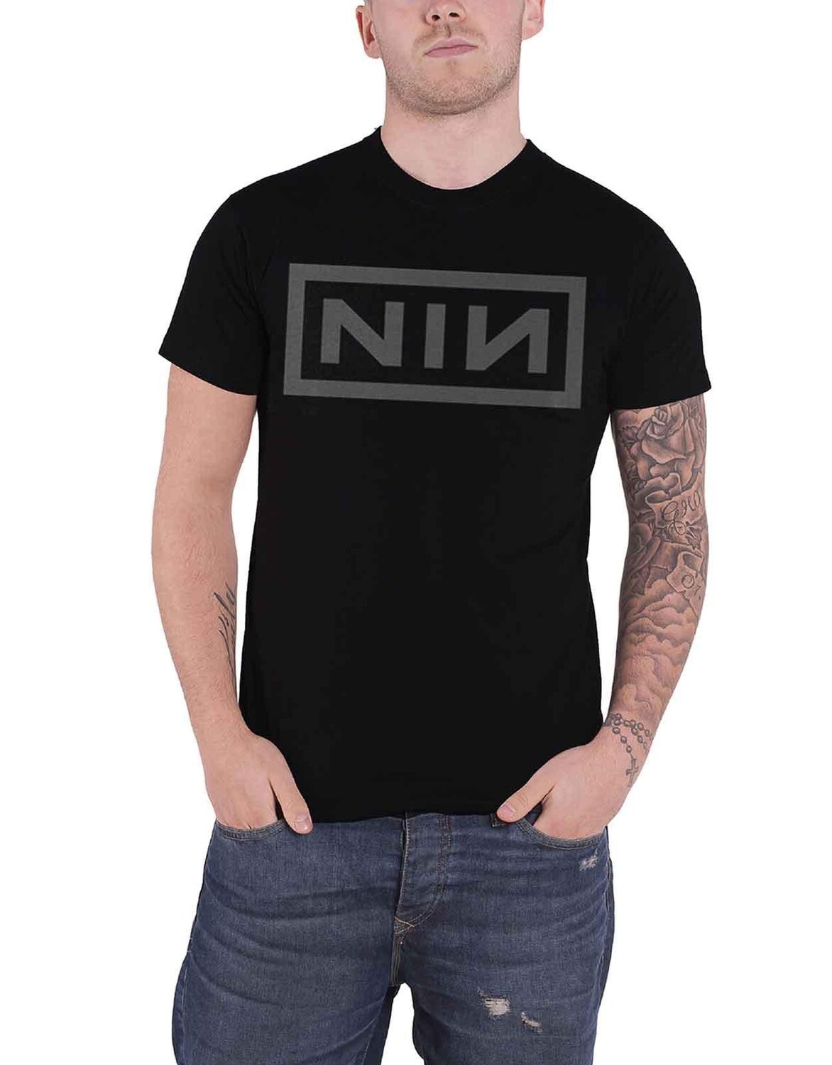 

Футболка с логотипом группы Nine Inch Nails, черный