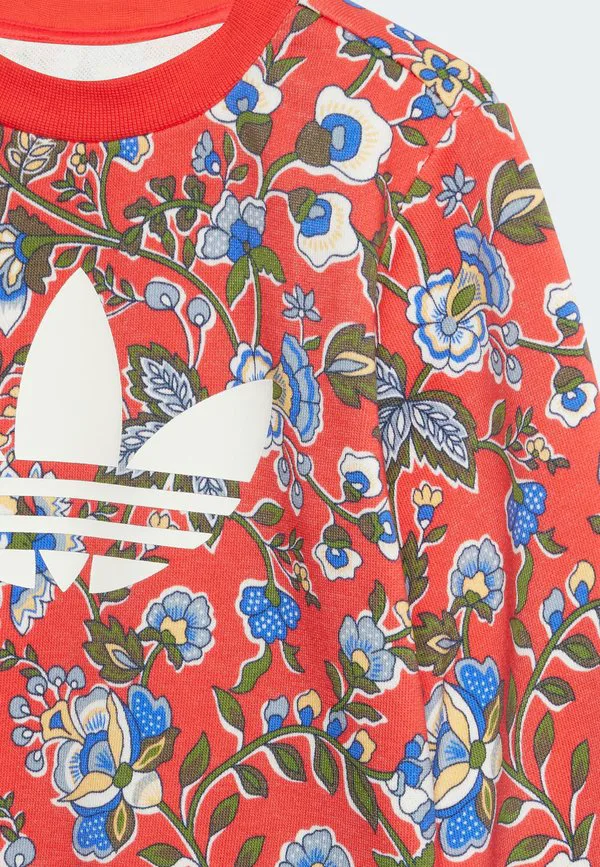 Футболка с принтом crew set Adidas Originals, Semi Lucid Red/Multicolor — фото 4