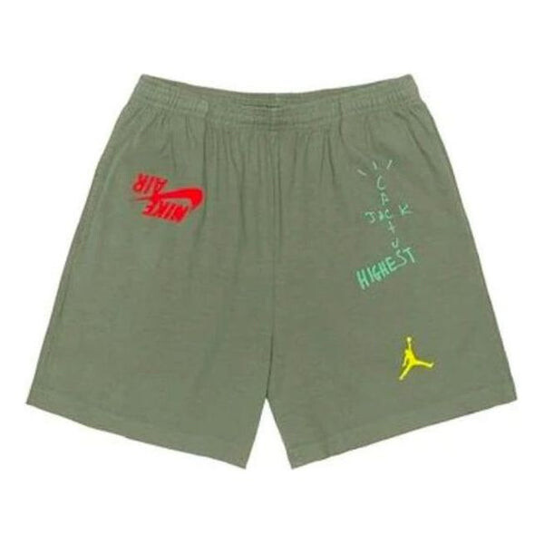 

Шорты cactus jack x jordan shorts 'green' Travis Scott, зеленый